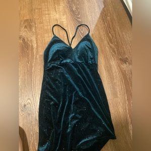 Emerald green sparkly dress